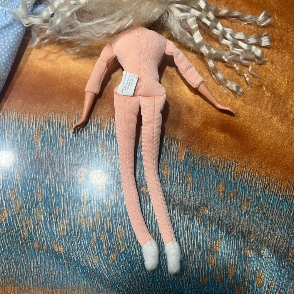 Vintage 90s Slumber Party Soft Body Barbie with blue pajamas crimped hair